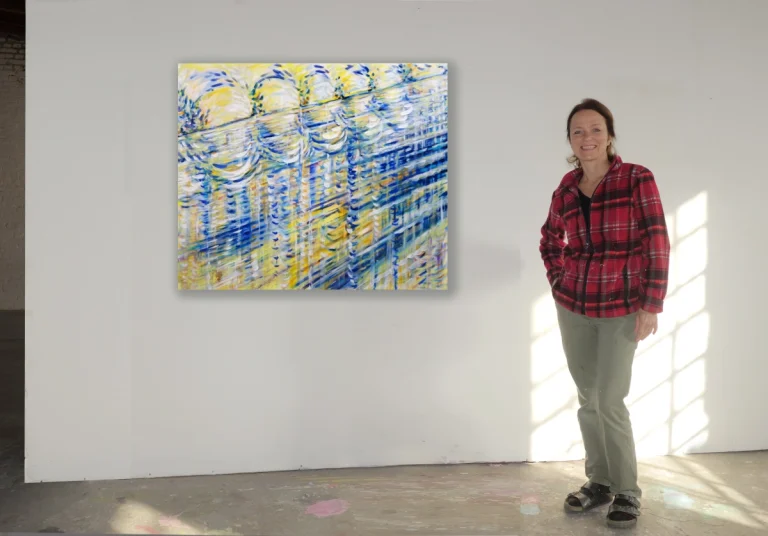 Ein neues Lichtfeld betreten Ölfarbe auf Leinwand 100 x 120 cm, 2022