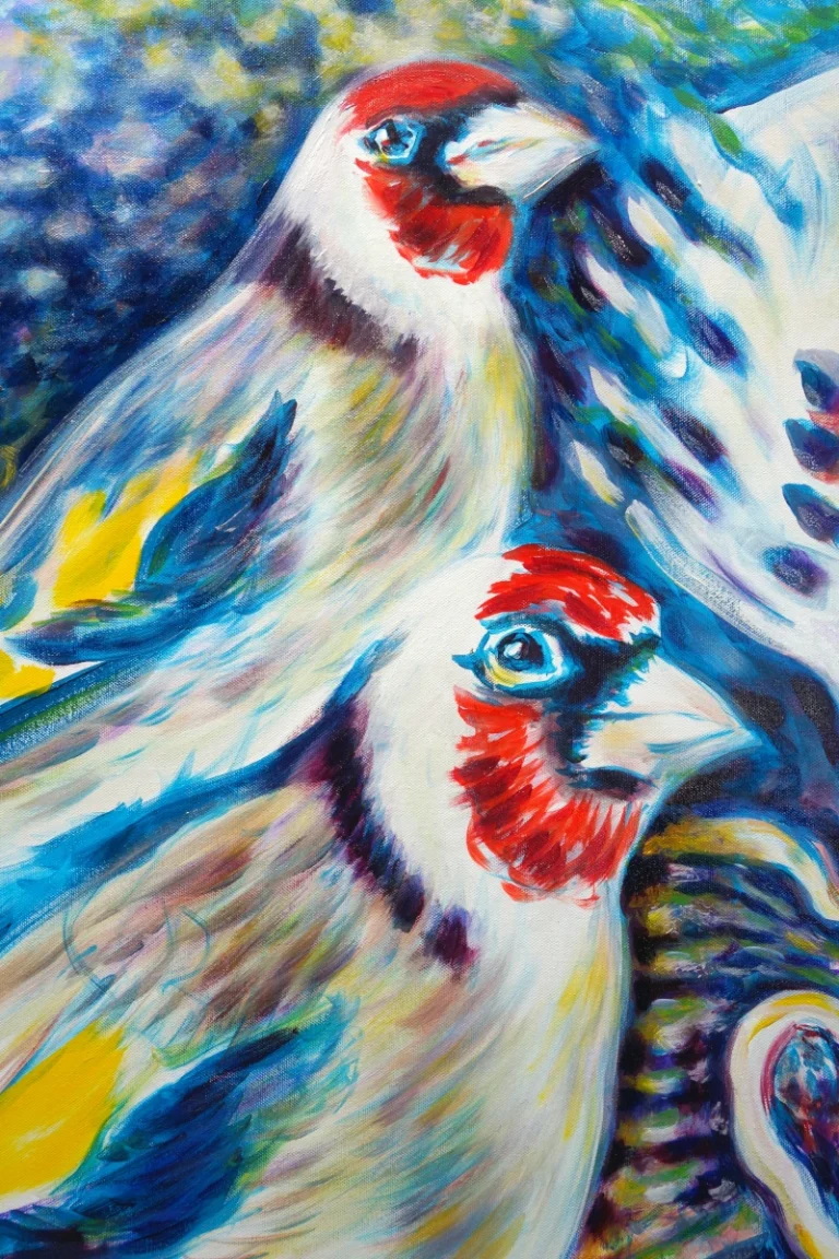 Ölfarbe, irisierende Acrylfarben, Schellack, Walnuss-Sud, Glimmer auf Leinwand 100 x 120 cm, 2024