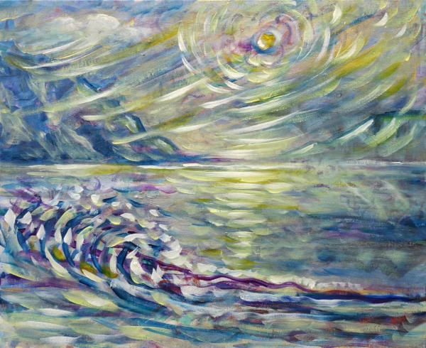 „Inneres Mondlicht“ 50 x 60 cm, 2023 Ölfarbe auf Leinwand