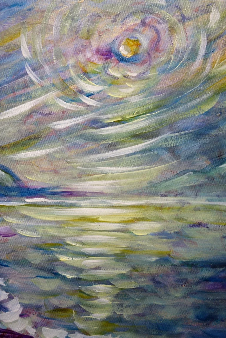 „Inneres Mondlicht“ 50 x 60 cm, 2023 Ölfarbe auf Leinwand