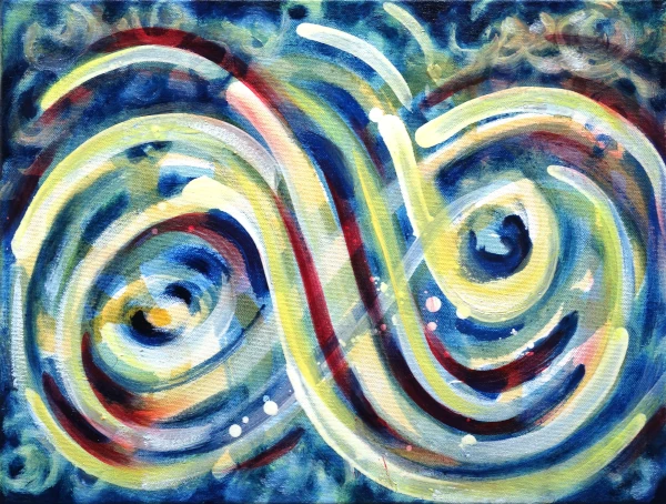 „Infinity“ 30 x 40 cm, 2022 Ölfarbe auf Leinwand
