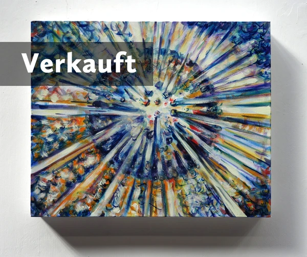 „Magnetkräfte für das Licht der Neuen Zeit“ 50 x 60 cm, 2023 Ölfarbe auf Leinwand