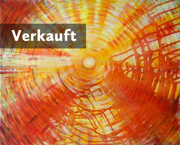 „Inneres Licht I“ 50 x 60 cm, 2023 Ölfarbe, irisierende Acrylfarben, Walnuss-Sud, Glitter auf Leinwand
