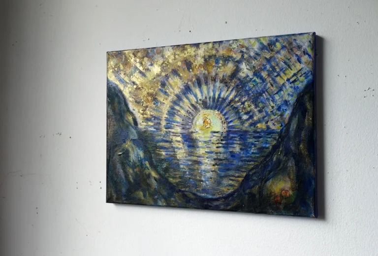 „Blick ins Solarbewusstsein“ 30 x 40 cm, 2022 Ölfarbe auf Leinwand