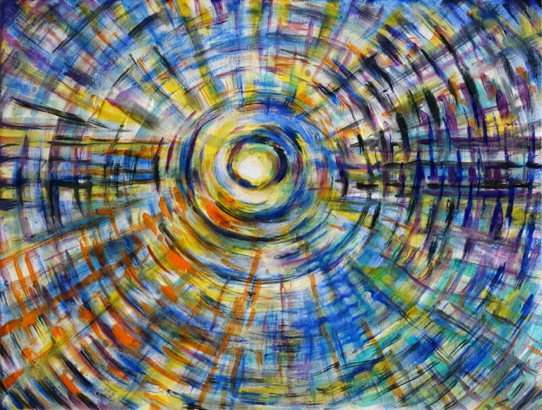 „Kleines Lichtfeld“ 24 x 30 cm, 2023 Ölfarbe, Schellack auf Leinwand