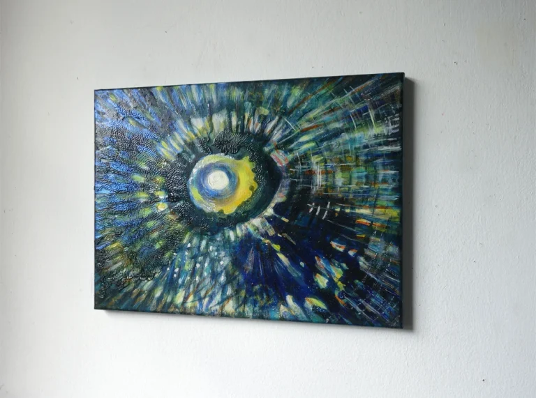 „Verbindung zum Lichtfeld“ 30 x 40 cm, 2022 Ölfarbe auf Leinwand