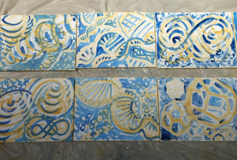 „Doppelhelix 1“ 30 x 40 cm, 2022 Ölfarbe, Walnuss-Sud auf Leinwand