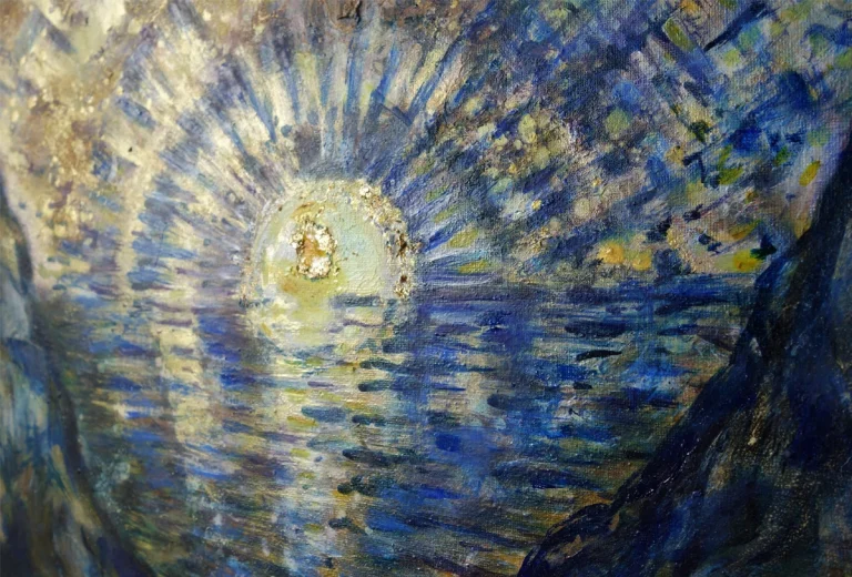 „Blick ins Solarbewusstsein“ 30 x 40 cm, 2022 Ölfarbe auf Leinwand