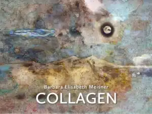 COLLAGEN - cosmic swimmer - Collagenserie mit Ölfarbe, irisierenden Farben, Glitter, Schellack, Walnuss-Sud auf Büttenpapier, je 53 x 78 cm, 2024