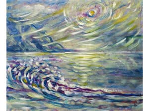 INNERES MONDLICHT - Original-Ölbild 50 x 60 cm, 2023, Ölfarbe auf Leinwand