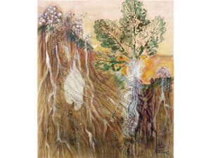 RHIZOMORPHEN - Original-Zeichnung 31 x 27 cm, 2017, Graphitstift, Acrylfarbe, Leimfarbe, Schellack, Tusche auf präpariertem Papier