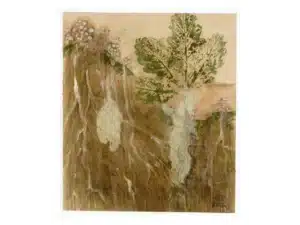 RHIZOMORPHEN - Zeichnung mit Graphitstift, Acrylfarbe, Leimfarbe, Schellack auf präpariertem Papier, 31 x 27 cm, 2017