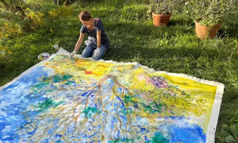 „LEBENSBAUM“_210 x 320 cm, BM malt im Garten, Sommer 2025