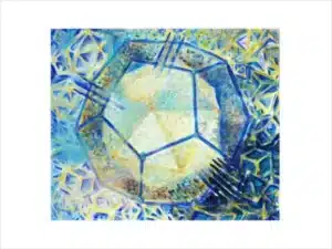 DODEKAEDER (TÜRKIS) - Hochwertiger Kunstdruck in unterschiedlichen Größen mit limitierter Auflage von 6 Stück