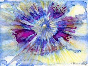 ALONNISOS – MAGIC GREEK MORNING SUN aus der Serie „Magic Alonnisos“ Original-Aquarell auf Aquarellpapier, 17 x 24 cm, Alonnisos, Griechenland Juni 2025