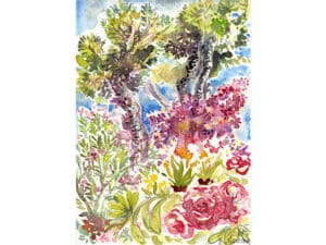 ALONNISOS – MAGIC NATURE aus der Serie „Magic Alonnisos“ - Original-Aquarell auf Aquarellpapier, 17 x 24 cm, Alonnisos, Griechenland Juni 2025