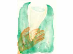 LICHTHAND - Original-Aquarell auf Aquarellpapier, 24 x 17 cm, 2001