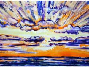 FREIHEIT - Original-Ölbild 80 x 120 x 4,5 cm, 2023, Ölfarbe, irisierende Acrylfarbe auf Leinwand