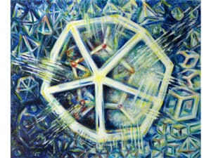 IKOSAEDER - Original-Ölbild, 100 x 120 cm, 2023, Ölfarbe auf Leinwand