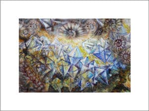 KRISTALLE + AMMONITEN - Hochwertige Kunstdrucke – eine wunderbare Alternative zum Original! Gedruckt auf archivfestem Büttenpapier oder Leinwand mit pigmentierten Tinten. Erhätlich in den Größen 18 x 24 cm, 30 x 40 cm, 50 x 60 cm oder in einer Größe/Ausschnitt deiner Wahl, rückseitig handsigniert und datiert, mit Künstlerstempel – in einer limitierten Auflage von sechs Exemplaren.