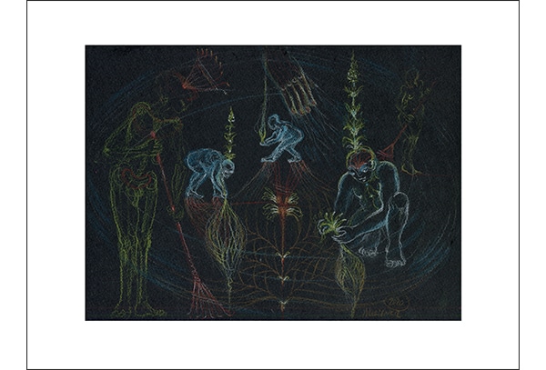 COSMIC SEEDS - Hochwertige Kunstdrucke – eine wunderbare Alternative zum Original! Gedruckt auf archivfestem Büttenpapier oder Leinwand mit pigmentierten Tinten. Erhältlich in den Größen 18 x 24 cm, 30 x 40 cm, 50 x 60 cm oder in einer Größe/Ausschnitt deiner Wahl, rückseitig handsigniert und datiert, mit Künstlerstempel – in einer limitierten Auflage von sechs Exemplaren.