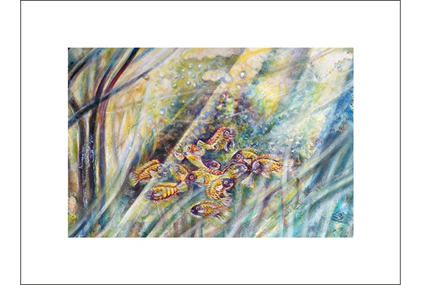 TROPHEUS-FISCHE - Hochwertige Kunstdrucke – eine wunderbare Alternative zum Original! Gedruckt auf archivfestem Büttenpapier oder Leinwand mit pigmentierten Tinten. Erhältlich in den Größen 18 x 24 cm, 30 x 40 cm, 50 x 60 cm oder in einer Größe/Ausschnitt deiner Wahl, rückseitig handsigniert und datiert, mit Künstlerstempel – in einer limitierten Auflage von sechs Exemplaren.